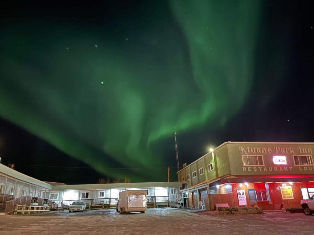 Northern lights visible from Haines Junction